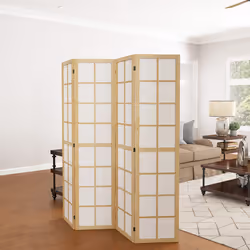 HOMCOM Indoor Room Partition, 4 Panel Folding Room Divider, 160 x 170cm - Additional view 6