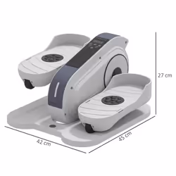 SPORTNOW Under Desk Elliptical Machine Pedal Exerciser w/ 10 Speeds - White