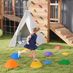 AIYAPLAY Balance Stepping Stones, 11-Piece Sensory Toy for Ages 3-8 Years