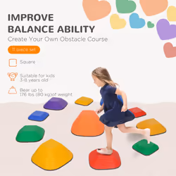 AIYAPLAY Balance Stepping Stones, 11-Piece Sensory Toy for Ages 3-8 Years
