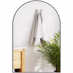 HOMCOM Arch Bathroom Mirror, Wall Mirror with Steel Frame, 60 x 90cm, Black - Additional view 8