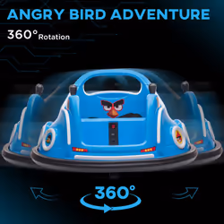 AIYAPLAY Angry Bird Licensed Bumper Car for Kids w/ Joysticks - Blue