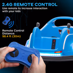 AIYAPLAY Angry Bird Licensed Bumper Car for Kids w/ Joysticks - Blue