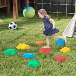 AIYAPLAY Balance Stepping Stones, 9-Piece River Stones for Kids, Ages 3-8