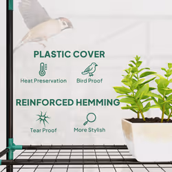 Outsunny 3 Tier Lean-to Mini Greenhouse with Plastic Cover, Clear