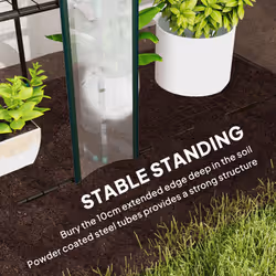 Outsunny 3 Tier Lean-to Mini Greenhouse with Plastic Cover, Clear - Additional view 5