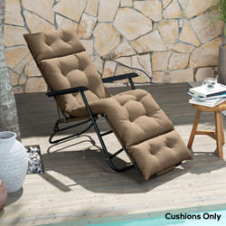 Outsunny Sun Lounger Cushion Only, Garden Lounge Chair Cushion, Khaki
