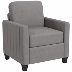 HOMCOM Modern Accent Chair with Spring Cushion, Back Pillow, Grey - Additional view 4