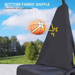 SPORTNOW 2.45-3.05m Portable Basketball Hoop and Stand with Wheels, Black - Additional view 4