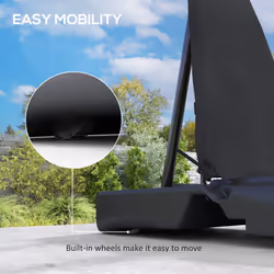 SPORTNOW 2.45-3.05m Portable Basketball Hoop and Stand with Wheels, Black - Additional view 5