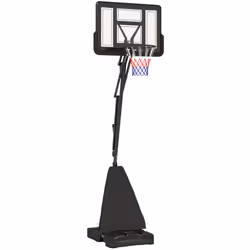 SPORTNOW 2.45-3.05m Portable Basketball Hoop and Stand with Wheels, Black - Additional view 7