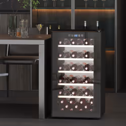 HOMCOM 41 Bottle Wine Cooler Fridge, Freestanding Wine Refrigerator