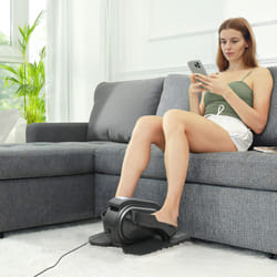 SPORTNOW Under Desk Elliptical Machine Pedal Exerciser w/ 10 Speeds - Black