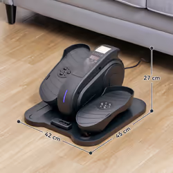 SPORTNOW Under Desk Elliptical Machine Pedal Exerciser w/ 10 Speeds - Black