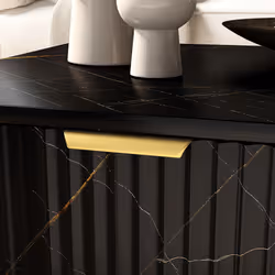 HOMCOM Coffee Table, Living Room Table with Drawer and Open Shelves, Black - Additional view 4