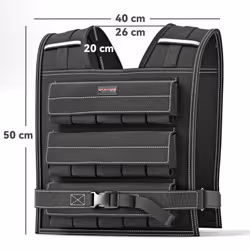 15KG Adjustable Weighted Vest with 15 Metal Weights, Running Weight Vest