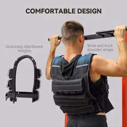 15KG Adjustable Weighted Vest with 15 Metal Weights, Running Weight Vest - Additional view 5