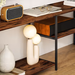 HOMCOM TV Unit for TVs up to 55 Inches, Industrial TV Stand with Shelves - Additional view 8