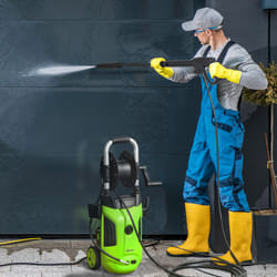 Outsunny 1800W Power Washer 150 Bar Pressure 6M Hose and Hose Reel, Green