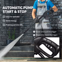 Outsunny 1800W Power Washer 150 Bar Pressure 6M Hose and Hose Reel, Green - Additional view 5