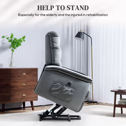 HOMCOM Power Lift Recliner Chair for Elderly w/ Remote Control, Dark Grey