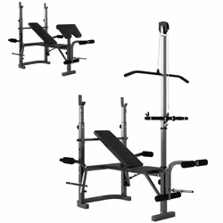 SPORTNOW Multi-Exercise Incline/Flat Weight Bench with Bench Press Rack - Additional view 8