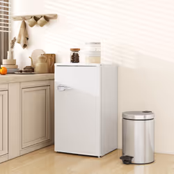 HOMCOM 85L Freestanding Under Counter Fridge with Chiller Box - White