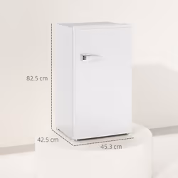 HOMCOM 85L Freestanding Under Counter Fridge with Chiller Box - White