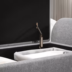 HOMCOM Storage Ottoman with Armrest, Upholstered Linen Storage Bench - Additional view 5
