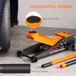 HOMCOM 2.5 Ton Low Profile Floor Jack, 7.5-47 cm Hydraulic Car Trolley Jack - Additional view 7