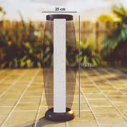 Outsunny 71.5 cm Garden Solar Lamp, Metal Floor Lamp with Auto On/Off LED