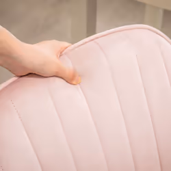 HOMCOM Office Chair, Swivel Desk Chair w/ Adjustable Height, Pink - Additional view 7