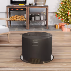 Outsunny Outdoor Round Fire Pit with Lid, Firepit with Fire Poker - Additional view 8