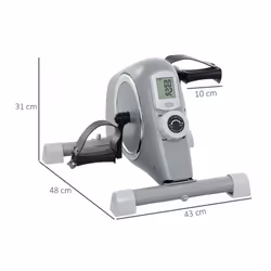 SPORTNOW Pedal Exerciser with Eight-Level Magnetic Resistance, Grey