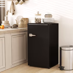 HOMCOM 85L Freestanding Under Counter Fridge with Chiller Box - Black