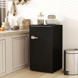 HOMCOM 85L Freestanding Under Counter Fridge with Chiller Box - Black