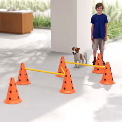 PawHut Dog Agility Equipment Set, Three-Piece Adjustable Height Jumping - Additional view 7