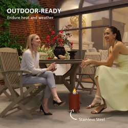 Outsunny Stainless Steel Smokeless Wood Burning Firepit Garden Fire Pit - Additional view 4