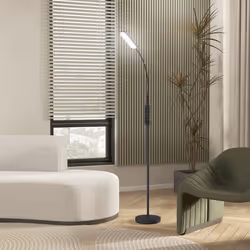 HOMCOM LED Floor Lamp for Living Room with Magnetic Remote Control, Black - Additional view 8