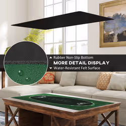 SPORTNOW 120 x 60 cm Poker Mat 6 Player Water-Resistant, Green