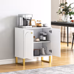 HOMCOM Sideboard with Adjustable Shelves & Doors for Living Room, White - Additional view 7