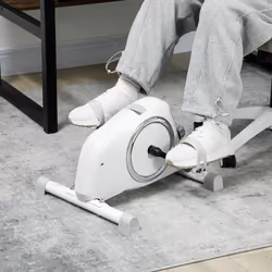 SPORTNOW Pedal Exerciser with Eight-Level Magnetic Resistance, White
