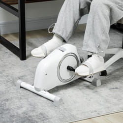 SPORTNOW Pedal Exerciser with Eight-Level Magnetic Resistance, White