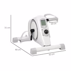 SPORTNOW Pedal Exerciser with Eight-Level Magnetic Resistance, White