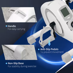 SPORTNOW Pedal Exerciser with Eight-Level Magnetic Resistance, White - Additional view 7