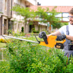 Outsunny Cordless Hedge Trimmer with Brushless Motor, Orange