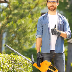 Outsunny Cordless Hedge Trimmer with Brushless Motor, Orange - Additional view 8
