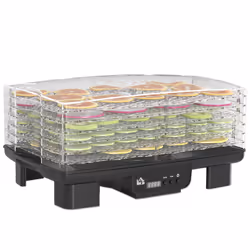 HOMCOM 6 Tray Food Dehydrator, Food Dryer Machine for Fruit Meat Vegetable - Additional view 4