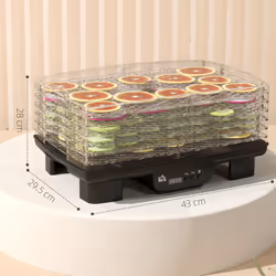 HOMCOM 6 Tray Food Dehydrator, Food Dryer Machine for Fruit Meat Vegetable - Additional view 5