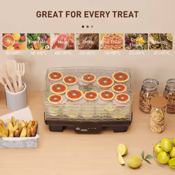 HOMCOM 6 Tray Food Dehydrator, Food Dryer Machine for Fruit Meat Vegetable - Additional view 6